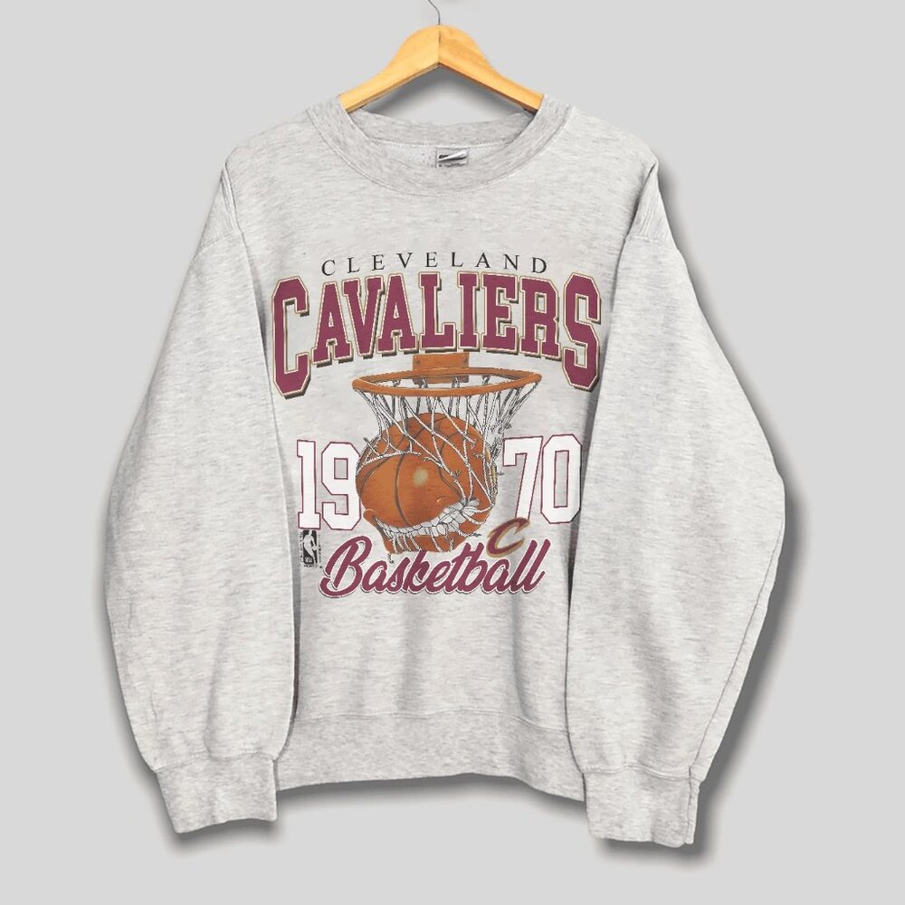 Vintage CIeveIand Cavaliers Basketball Sweatshirt, Cleveland Cavaliers NBA Shirt